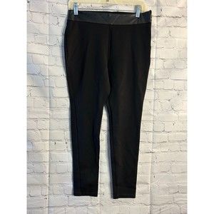 Women's Romeo & Juliet Couture Black Pants with Leather Top. SZ L